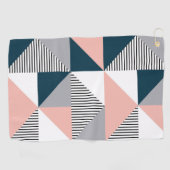Abstracte kleurrijke geometrie golfhanddoek (Horizontaal)