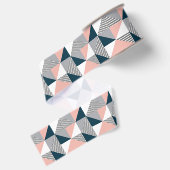 Abstracte kleurrijke geometrie grosgrain lint (Achterkant)