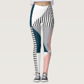 Abstracte kleurrijke geometrie leggings (Voorkant)