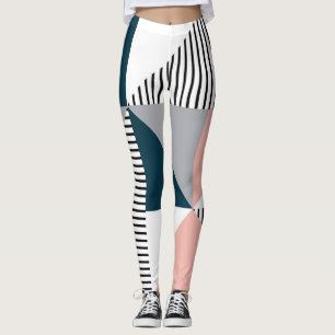 Abstracte kleurrijke geometrie leggings