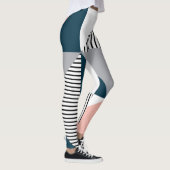 Abstracte kleurrijke geometrie leggings (Rechts)