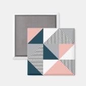 Abstracte kleurrijke geometrie magneet (Voorkant / Achterkant)