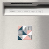 Abstracte kleurrijke geometrie magneet (Insitu (Vaatwasser))