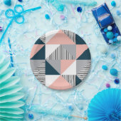 Abstracte kleurrijke geometrie papieren bordje (Feest)