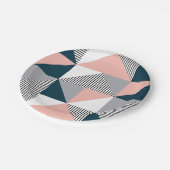 Abstracte kleurrijke geometrie papieren bordje (Gekanteld)