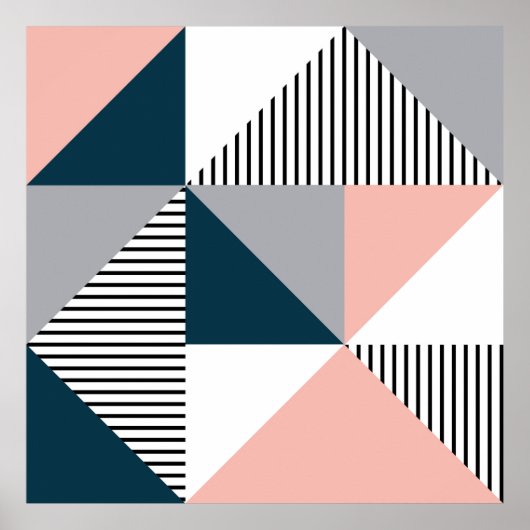 Abstracte kleurrijke geometrie poster (Voorkant)