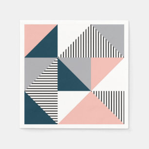 Abstracte kleurrijke geometrie servet