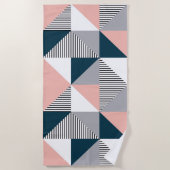 Abstracte kleurrijke geometrie strandlaken (Voorkant)