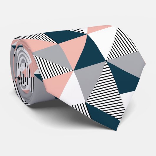 Abstracte kleurrijke geometrie stropdas (Opgerold)