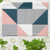 Abstracte kleurrijke geometrie theedoek (Gevouwen)