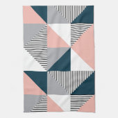 Abstracte kleurrijke geometrie theedoek (Verticaal)