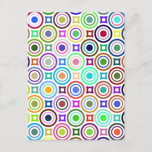 Abstracte kleurrijke geometrische cirkels feestdagenkaart