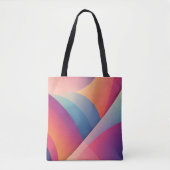 Abstracte kleurrijke geometrische gradiënten tote bag (Voorkant)