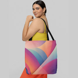 Abstracte kleurrijke geometrische gradiënten tote bag