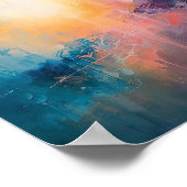 Abstracte Kleurrijke Geometrische Kunstwerk Poster (Hoek)