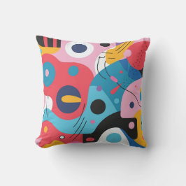 Abstracte kleurrijke geometrische patronen kussen