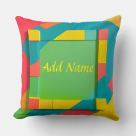 Abstracte kleurrijke geometrische samenstelling kussen