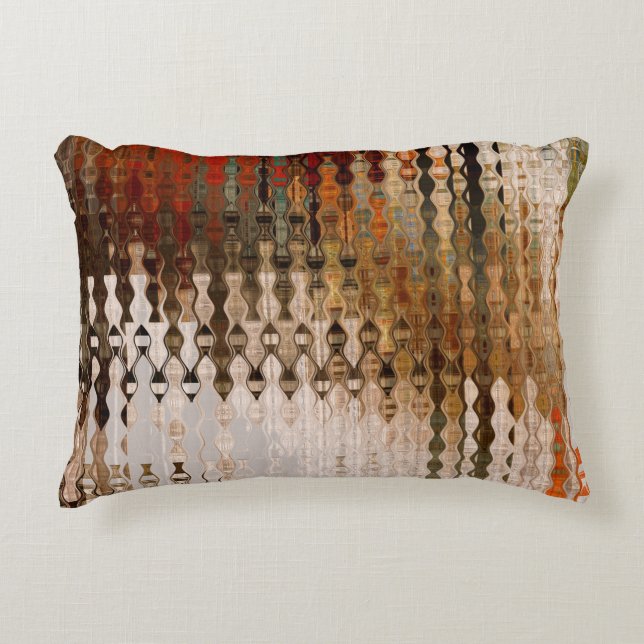 abstracte, kleurrijke geometrische snijhoek accent kussen (Voorkant)