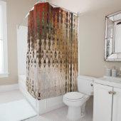 abstracte, kleurrijke geometrische snijhoek douchegordijn (In situ)
