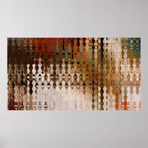 abstracte, kleurrijke geometrische snijhoek poster