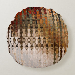 abstracte, kleurrijke geometrische snijhoek rond kussen