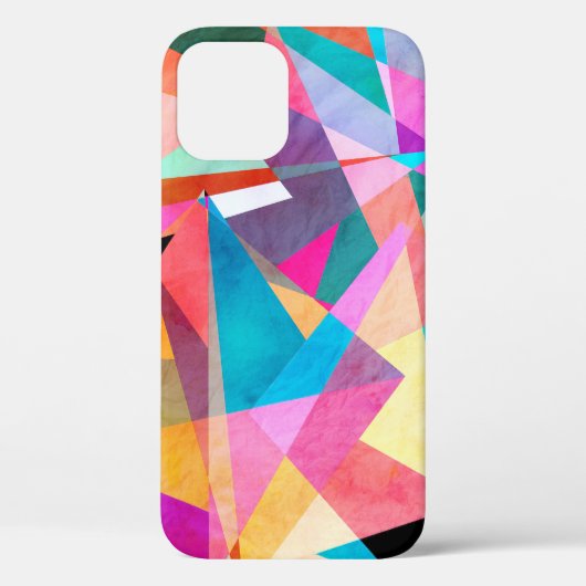 Abstracte kleurrijke geometrische Waterverf achter Case-Mate iPhone Case (Achterkant)