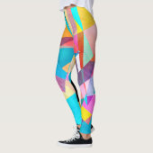 Abstracte kleurrijke geometrische Waterverf achter Leggings (Links)