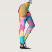 Abstracte kleurrijke geometrische Waterverf achter Leggings (Rechts)