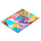 Abstracte kleurrijke geometrische Waterverf achter Notitieboek (Linkerzijde)