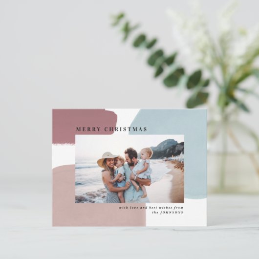 Abstracte kleurrijke geschilderde vakantie foto br briefkaart (Staand voorkant)