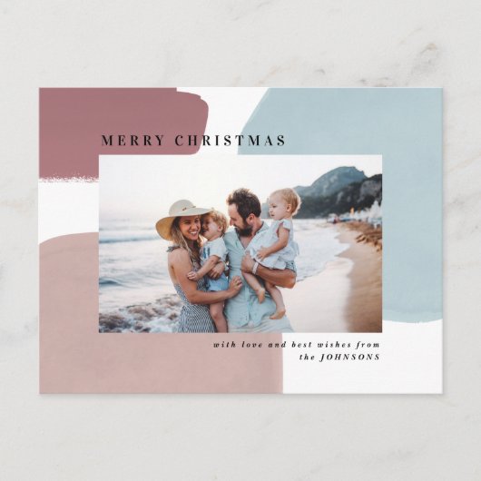 Abstracte kleurrijke geschilderde vakantie foto br briefkaart (Voorkant)