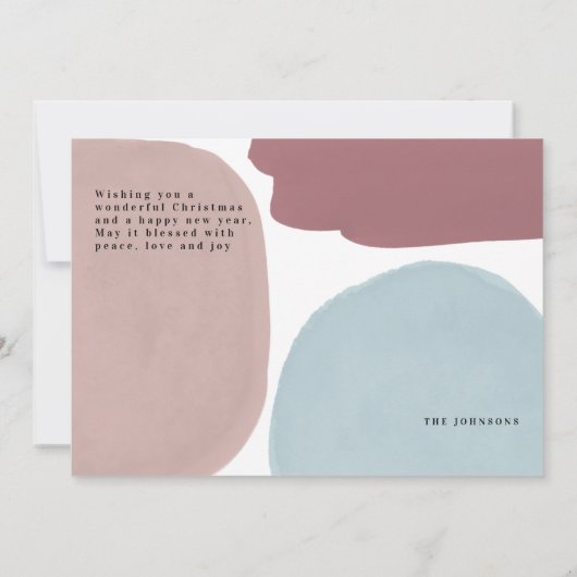 Abstracte kleurrijke geschilderde vakantiefoto aankondiging (Achterkant)