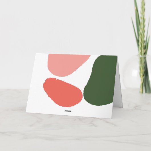 Abstracte kleurrijke geschilderde vakantiefoto feestdagen kaart (Achterkant)