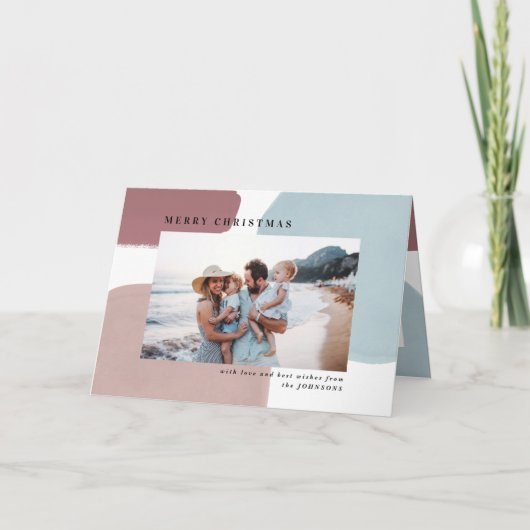 Abstracte kleurrijke geschilderde vakantiefoto kaart (Voorkant)