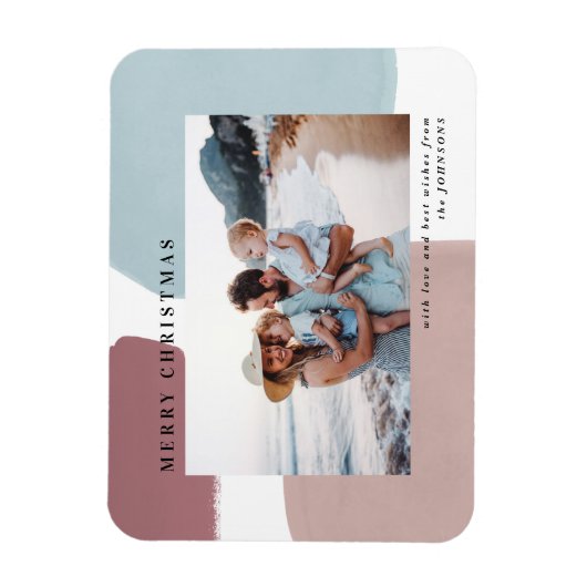 Abstracte kleurrijke geschilderde vakantiefoto magneet (Verticaal)