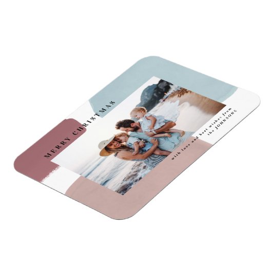 Abstracte kleurrijke geschilderde vakantiefoto magneet (Linkerzijde)