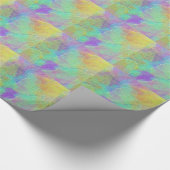 Abstracte Kleurrijke Getextureerde Glas Cadeaupapier (Hoek)