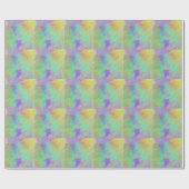 Abstracte Kleurrijke Getextureerde Glas Cadeaupapier (Vlak)