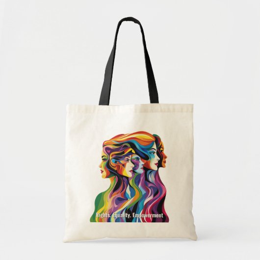 Abstracte kleurrijke gezichten | Vrouwendag Canvas Tote Bag (Voorkant)