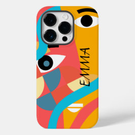 Abstracte Kleurrijke Gezichtskunst iPhone Hoes