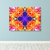 Abstracte kleurrijke gloed canvas afdruk (Insitu (Houten vloer))