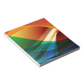 Abstracte kleurrijke golven notitieblok (Schuin)