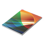 Abstracte kleurrijke golven notitieblok (Linkerzijde)