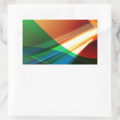 Abstracte kleurrijke golven rechthoekige sticker (Tas)
