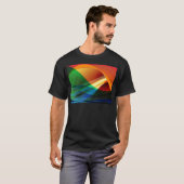 Abstracte Kleurrijke Golven T-shirt (Voorkant volledig)