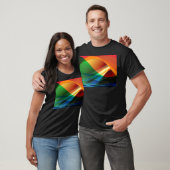 Abstracte Kleurrijke Golven T-shirt (Unisex)