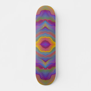 ABSTRACTE KLEURRIJKE GOLVENDE PERSOONLIJK SKATEBOARD