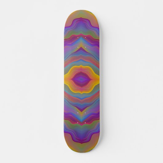 ABSTRACTE KLEURRIJKE GOLVENDE PERSOONLIJK SKATEBOARD (Voorkant)
