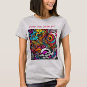 Abstracte Kleurrijke Graffiti Pattern Splash Art T-shirt (Voorkant)