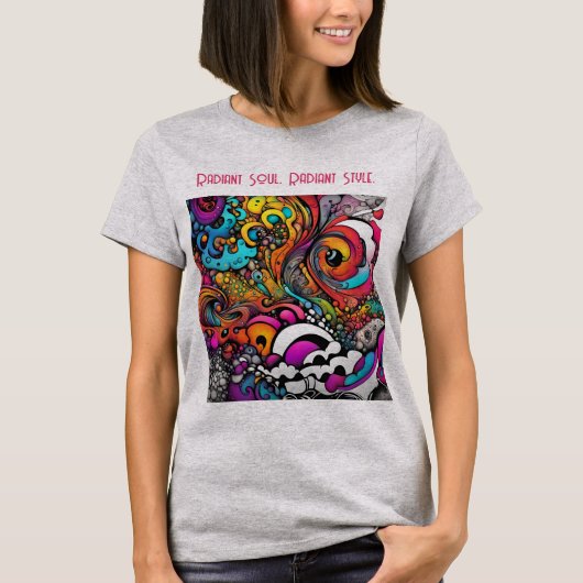Abstracte Kleurrijke Graffiti Pattern Splash Art T-shirt (Voorkant)